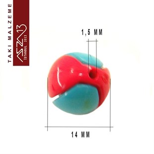 Karışık Renk, 14 mm Top, Lego Boncuk / Paket İçeriği 6 Top (12 Parça)