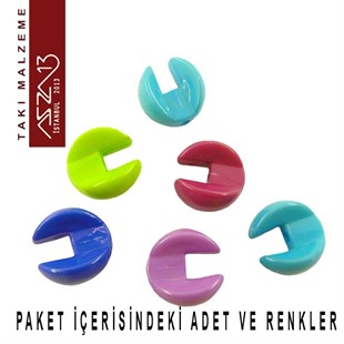 Karışık Renk, 14 mm Top, Lego Boncuk / Paket İçeriği 3 Top (6 Parça)