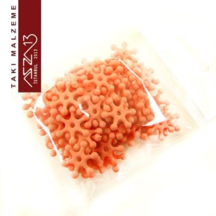 Pembe, Akrilik, 14 mm, Kar Tanesi Boncuk / Paket İçeriği 100 Adet