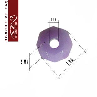 Karışık Pastel Renk, Akrilik, 6 mm Fasetli Disk Boncuk / 360 Adet