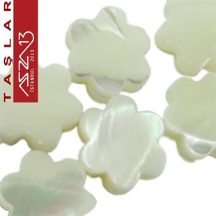 29 Adet 10 mm Beyaz Renk Yıldız Şekilli Sedef Doğal Taş (30 gr)