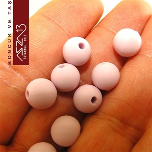Eflatun, Silikon, 10 mm Yuvarlak Boncuk / Paket İçeriği 20 Adet