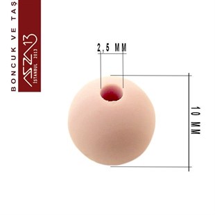 Eflatun, Silikon, 10 mm Yuvarlak Boncuk / Paket İçeriği 20 Adet