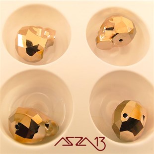 Swarovski 5750 Metallic Rose Gold 2x (Skull Bead) 13 mm Kurukafa Boncuk