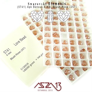 5741 257 (Blush Rose) Love Bead, (Aşk Boncuk) 8 mm / 4 Adet