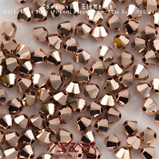 5328 001 ROGL2 (Crystal Rose Gold 2x) Xilion Bead (Bikon Boncuk) 3 mm / 72 Adet
