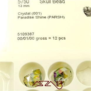 Swarovski 5750 Paradise Shine (Skull Bead) 13 mm Kurukafa Boncuk