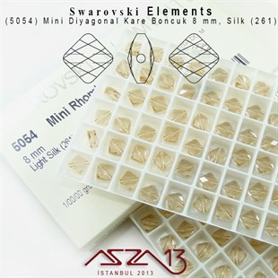 5054 261 (Silk) Mini Rhombus Bead (Mini Kare Diyagonal Boncuk) 8 mm / 4 Adet