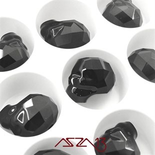 Swarovski 5750 Jet (Skull Bead) 13 mm Kurukafa Boncuk