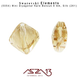 5054 261 (Silk) Mini Rhombus Bead (Mini Kare Diyagonal Boncuk) 8 mm / 4 Adet
