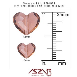 5741 257 (Blush Rose) Love Bead, (Aşk Boncuk) 8 mm / 4 Adet