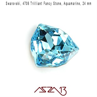 Swarovski 4706 Aquamarine (Trilliant Fancy Stone) 24 mm Taş / 1 Adet