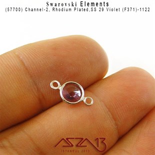 57700 F371 1122 (Violet) SS 29 Rhodium Plated Linked / 1 Adet