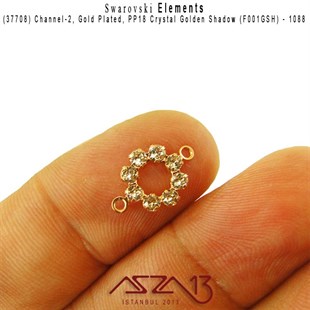 37708 F001GSH (Crystal Golden Shadow) 1088 PP 18 Rose Gold Plated Linked / 1 Adet