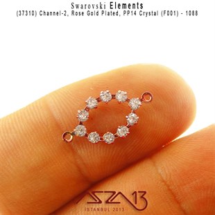 37310 F001 (Crystal) 1088 PP 14 Rose Gold Plated Linked / 1 Adet