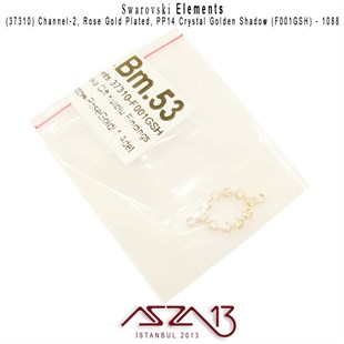 37310 F001GSH (Crystal Golden Shadow) 1088 PP 14 Rose Gold Plated Linked / 1 Adet