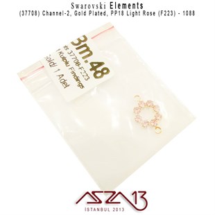 37708 F223 (Lt. Rose) 1088 PP 18 Gold Plated Linked / 1 Adet