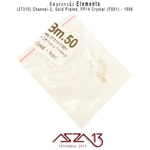 37310 F001 (Crystal) 1088 PP 14 Gold Plated Linked / 1 Adet