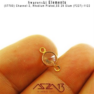 57700 F001 1122 (Crystal) SS 29 Gold Plated Linked / 1 Adet