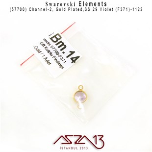 57700 F371 1122 (Violet) SS 29 Gold Plated Linked / 1 Adet
