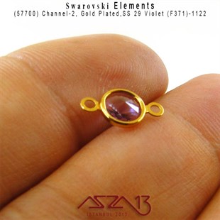57700 F371 1122 (Violet) SS 29 Gold Plated Linked / 1 Adet