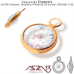 57700 F001AB 1122 (AB Crystal) SS 29 Rose Gold Plated Linked / 1 Adet