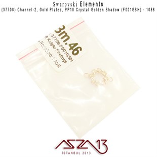 37708 F001GSH (Crystal Golden Shadow) 1088 PP 18 Rose Gold Plated Linked / 1 Adet