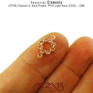 37708 F223 (Lt. Rose) 1088 PP 18 Gold Plated Linked / 1 Adet
