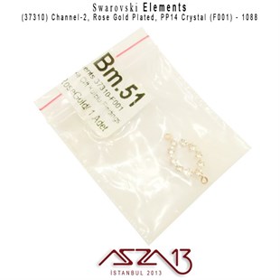 37310 F001 (Crystal) 1088 PP 14 Rose Gold Plated Linked / 1 Adet