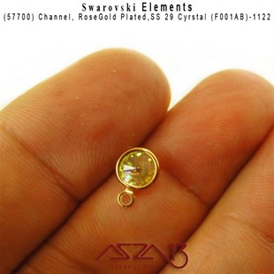 57700 F001AB 1122 (AB Crystal) SS 29 Rose Gold Plated Linked / 1 Adet