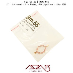 37310 F223  (Lt. Rose) 1088 PP 14 Gold Plated Linked  / 1 Adet