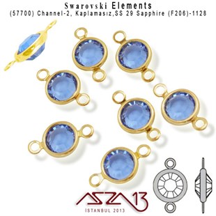 57700 F206 1128 (Sapphire) SS 29 No Plated Linked / 1 Adet