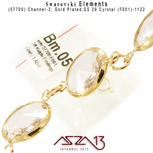 57700 F001 1122 (Crystal) SS 29 Gold Plated Linked / 1 Adet