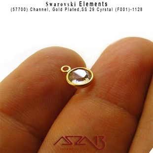 57700 F001 1128 (Crystal) SS 29 Gold Plated Linked / 1 Adet
