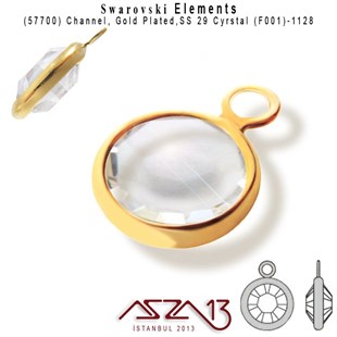 57700 F001 1128 (Crystal) SS 29 Gold Plated Linked / 1 Adet