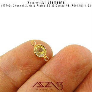 57700 F001AB 1122 (AB Crystal) SS 29 Gold Plated Linked / 1 Adet