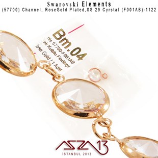 57700 F001AB 1122 (AB Crystal) SS 29 Rose Gold Plated Linked / 1 Adet