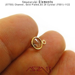 57700 F001 1122 (Crystal) SS 29 Gold Plated Linked / 1 Adet
