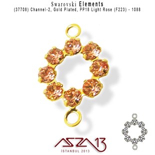 37708 F223 (Lt. Rose) 1088 PP 18 Gold Plated Linked / 1 Adet
