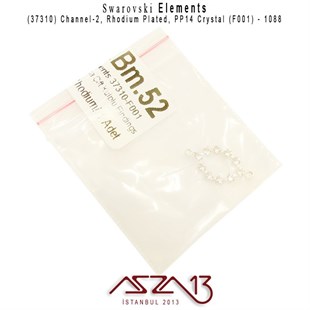 37310 F001 1088 (Crystal) 1088 PP 14 Rhodium Plated Linked / 1 Adet