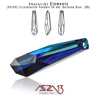 6016G 001 BB (Crystal Bermuda Blue) The Grand Crystalactite 56 mm / Paket İçeriği 1 Adet