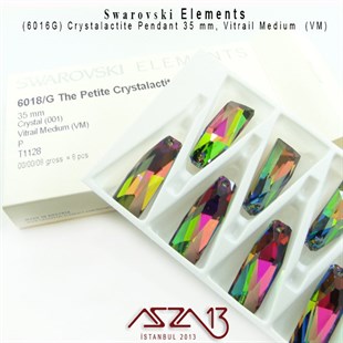 6018G 001 VM (Crystal Vitrail Medium) The Petite Crystalactite 35 mm / Paket İçeriği 1 Adet