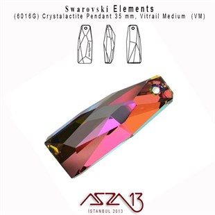 6018G 001 VM (Crystal Vitrail Medium) The Petite Crystalactite 35 mm / Paket İçeriği 1 Adet