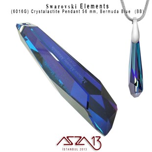 6016G 001 BB (Crystal Bermuda Blue) The Grand Crystalactite 56 mm / Paket İçeriği 1 Adet