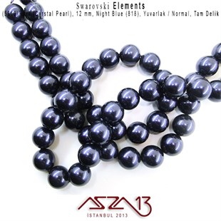 5810-818 Crystal Night Blue Pearl 12 mm (İnci) / 10 Adet