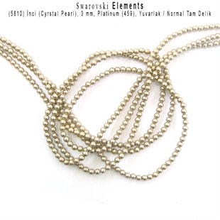 5810-459 Crystal Platinum Pearl 3 mm (İnci) / 50 Adet