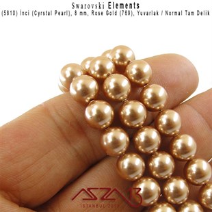 5810-769 Crystal Rose Gold Pearl 8 mm (İnci) / 30 Adet