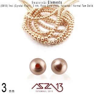 5810-769 Crystal Rose Gold Pearl 3 mm (İnci) / 50 Adet