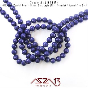 5810-719 Crystal Dark Lapis Pearl 10 mm (İnci) / 15 Adet