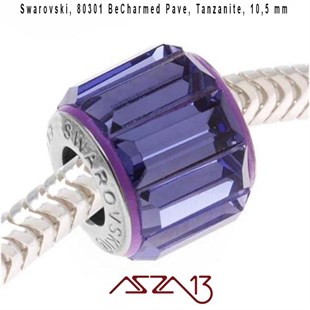 Swarovski 80301 Tanzanite (BeCharmed Bead) 10,5 mm Pave